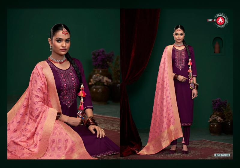 Triple Aaa Aroos Vol 2 Dress Material Wholesale Catalog