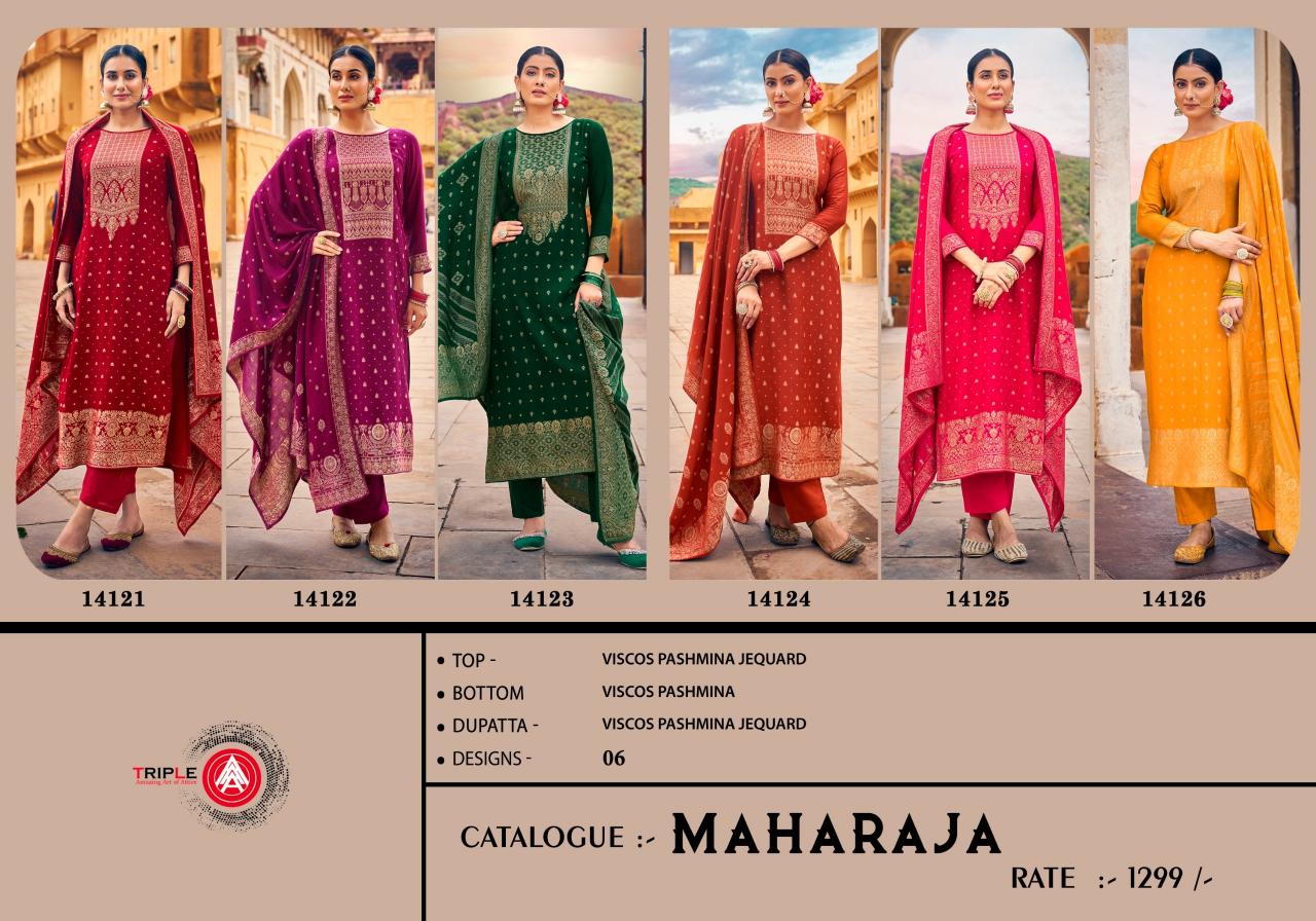 Triple Aaa MAHARAJA Dress Material Wholesale Catalog