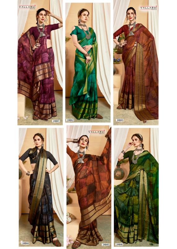 Vallabhi Waterfall Vol 12 Chiffon Fancy Saree Wholesale Catalog