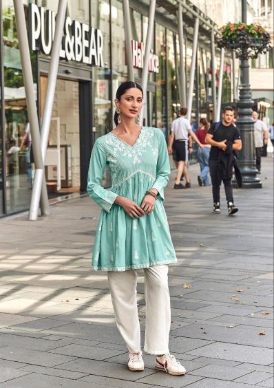 Vamika Ibadat Vol 2 (D.no.417 To 422) TUNIC Kurti Wholesale catalog