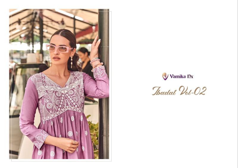 Vamika Ibadat Vol 2 (D.no.417 To 422) TUNIC Kurti Wholesale catalog
