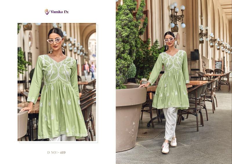 Vamika Ibadat Vol 2 (D.no.417 To 422) TUNIC Kurti Wholesale catalog