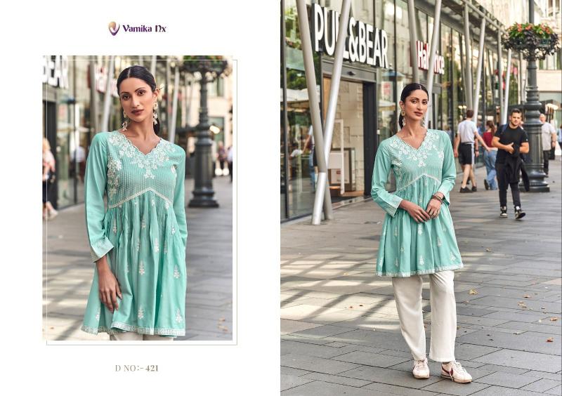 Vamika Ibadat Vol 2 (D.no.417 To 422) TUNIC Kurti Wholesale catalog