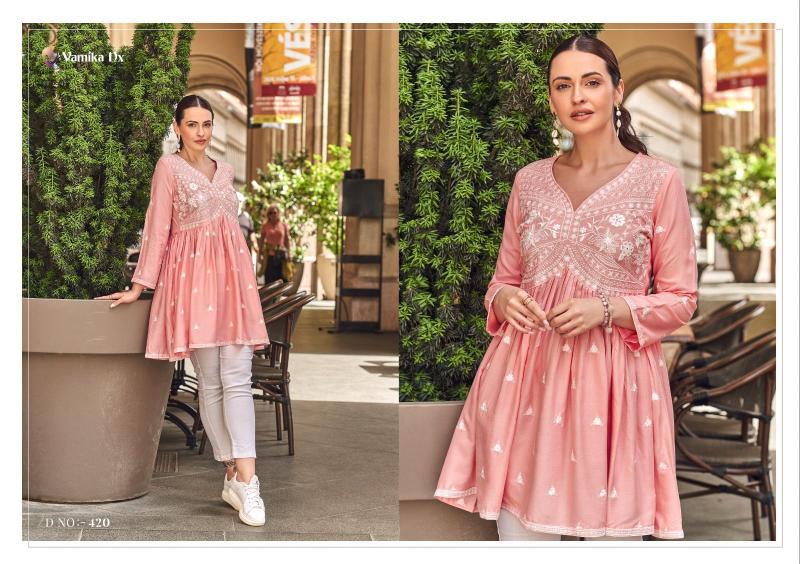 Vamika Ibadat Vol 2 (D.no.417 To 422) TUNIC Kurti Wholesale catalog