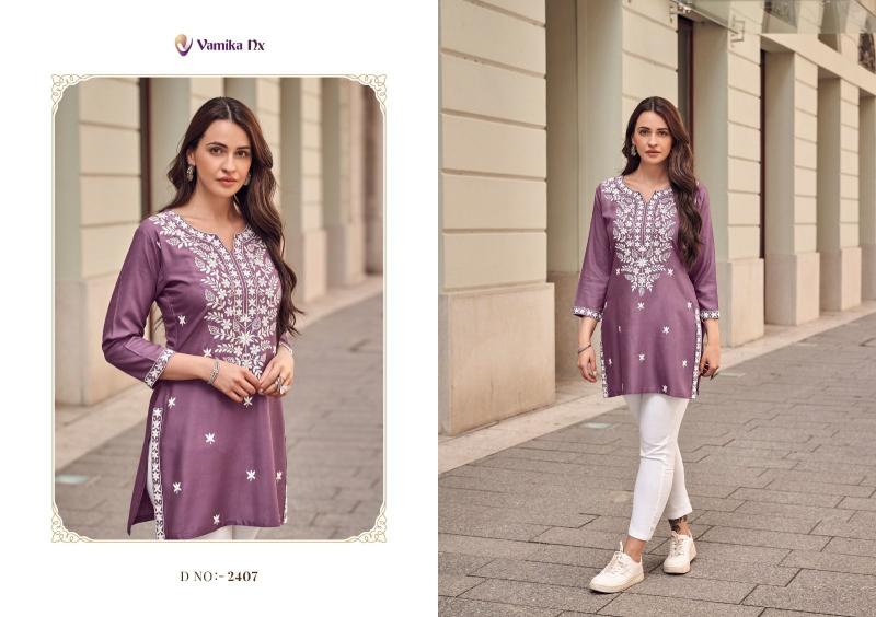 Vamika Nx Ruhana Vol 2 Rayon Tunic Kurti Top Wholesale Catalog
