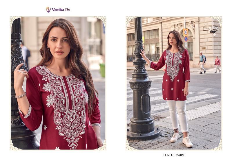 Vamika Nx Ruhana Vol 2 Rayon Tunic Kurti Top Wholesale Catalog