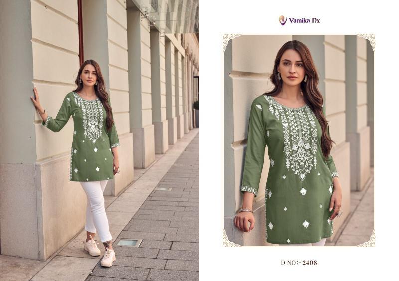 Vamika Nx Ruhana Vol 2 Rayon Tunic Kurti Top Wholesale Catalog