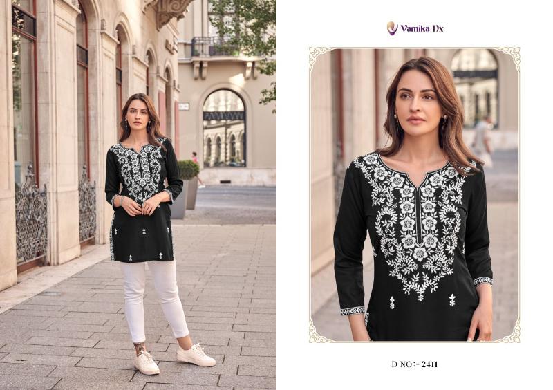 Vamika Nx Ruhana Vol 2 Rayon Tunic Kurti Top Wholesale Catalog