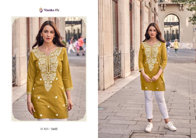 Vamika Nx Ruhana Vol 2 Rayon Tunic Kurti Top Wholesale Catalog
