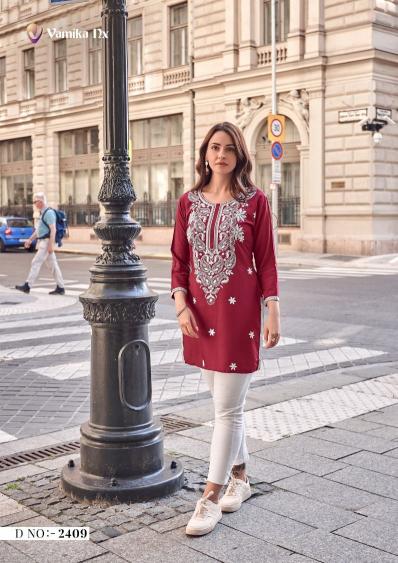 Vamika Nx Ruhana Vol 2 Rayon Tunic Kurti Top Wholesale Catalog