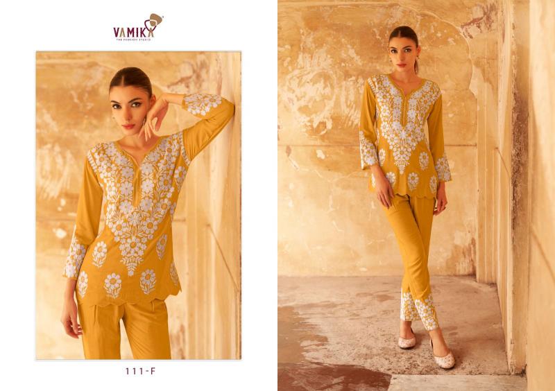 Vamika Veronica Vol 2 Gold (D.NO.111F To 111J) Co-ord Set Wholesale catalog