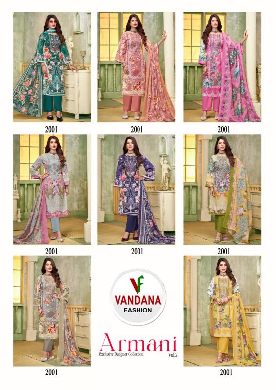 VANDANA ARMANI VOL 2 Pakistani Suits Wholesale Catalog
