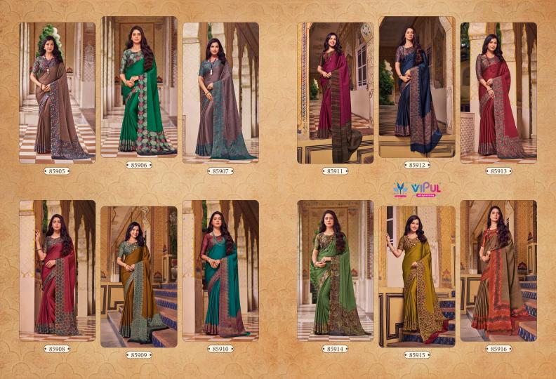 Vipul Juliet chiffon vol 19 Surat Saree Wholesale Catalog