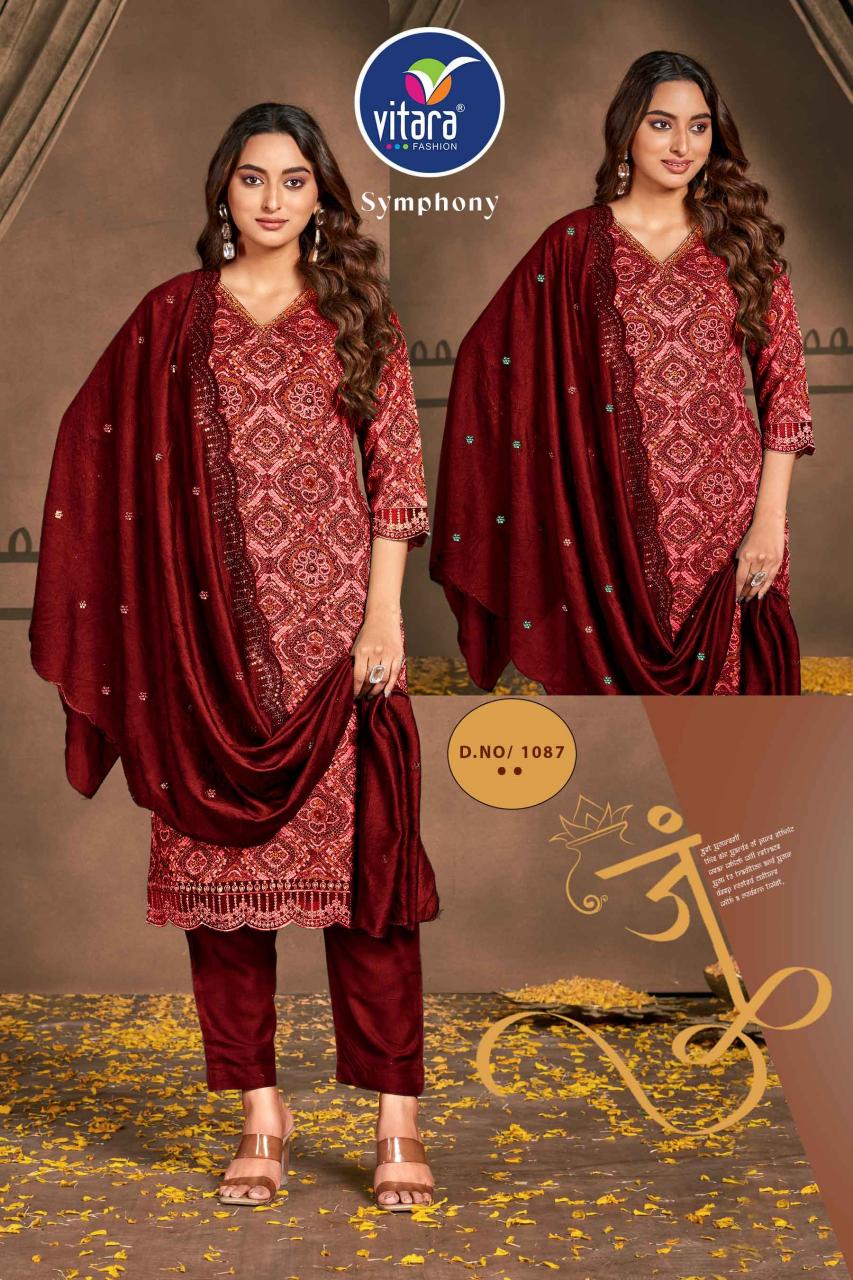 Vitara Symphoney Flower Print Kurti Wholesale Catalog