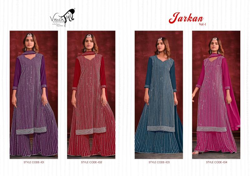 Vouch Jarkan Vol 1 Georgette Salwar Kameez Wholesale Catalog