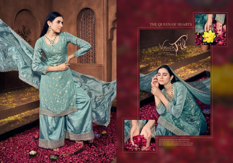 Vouch Noor Mahal Vol-4 Embroidered Dress Material Wholesale Catalog