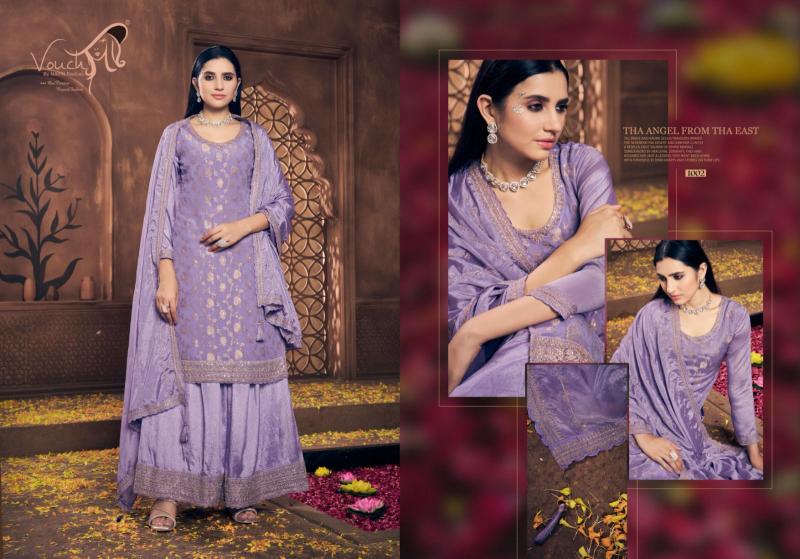 Vouch Noor Mahal Vol-4 Embroidered Dress Material Wholesale Catalog