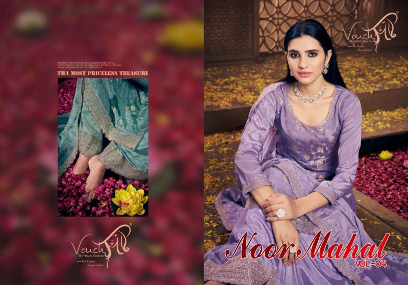 Vouch Noor Mahal Vol-4 Embroidered Dress Material Wholesale Catalog