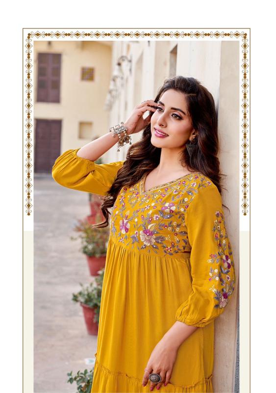 Wooglee Anchal Heavy Rayon Kurti Wholesale Catalog