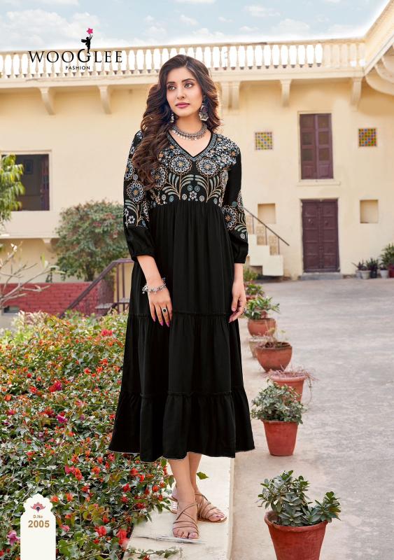 Wooglee Anchal Heavy Rayon Kurti Wholesale Catalog