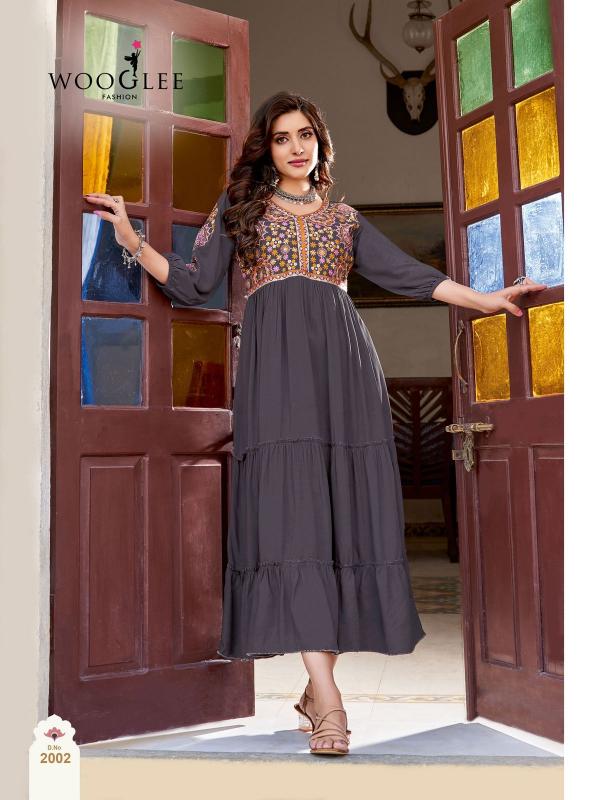 Wooglee Anchal Heavy Rayon Kurti Wholesale Catalog