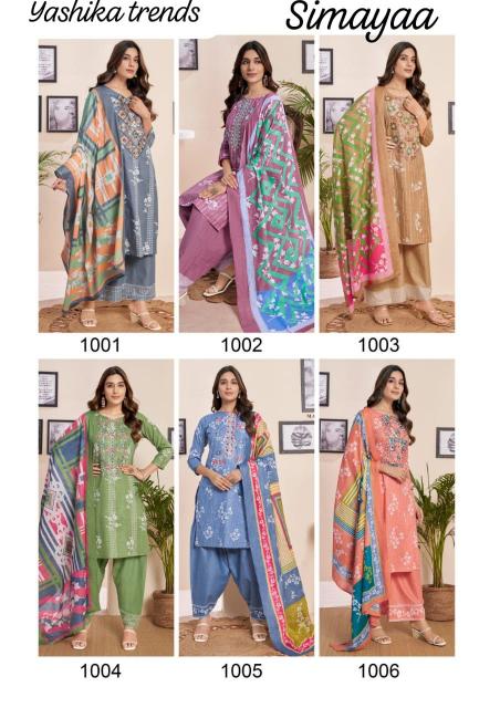 Yashika Simayaa Cotton Printed Dress Material Wholesale Catalog