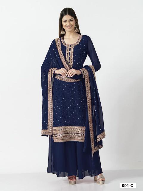YD 001 Heavy Georgett Salwar Kameez Wholesale Catalog