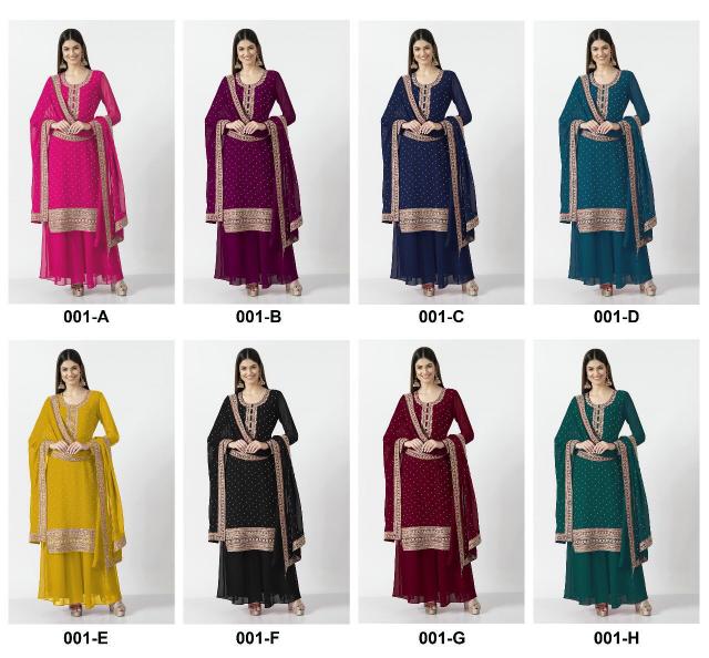 YD 001 Heavy Georgett Salwar Kameez Wholesale Catalog