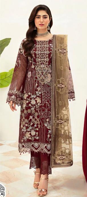 Zaha 10274 Georgette Pakistani Suit Wholesale Catalog