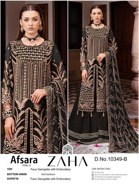 Zaha Afsara Vol 3 Georgette Salwar Kameez Wholesale Catalog