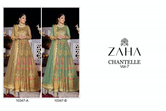 Zaha Chantelle Vol 7 A And B Pakistani Suits Wholesale Catalog