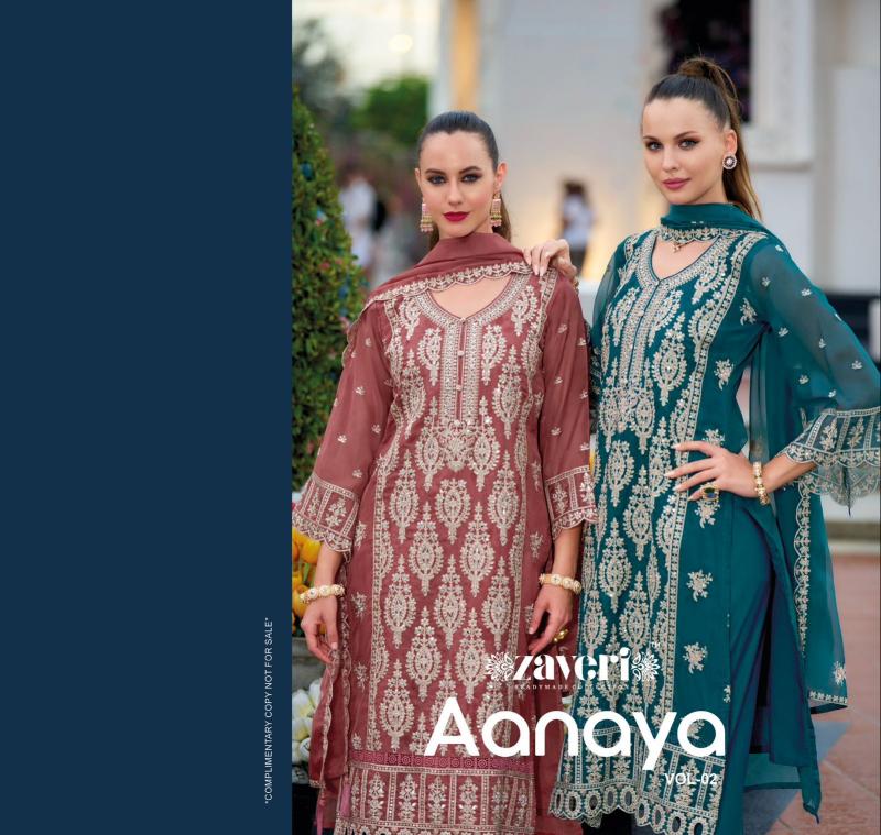 Zaveri Anaya Vol 2 Embroidered Ready Made Salwar Suits Wholesale catalog
