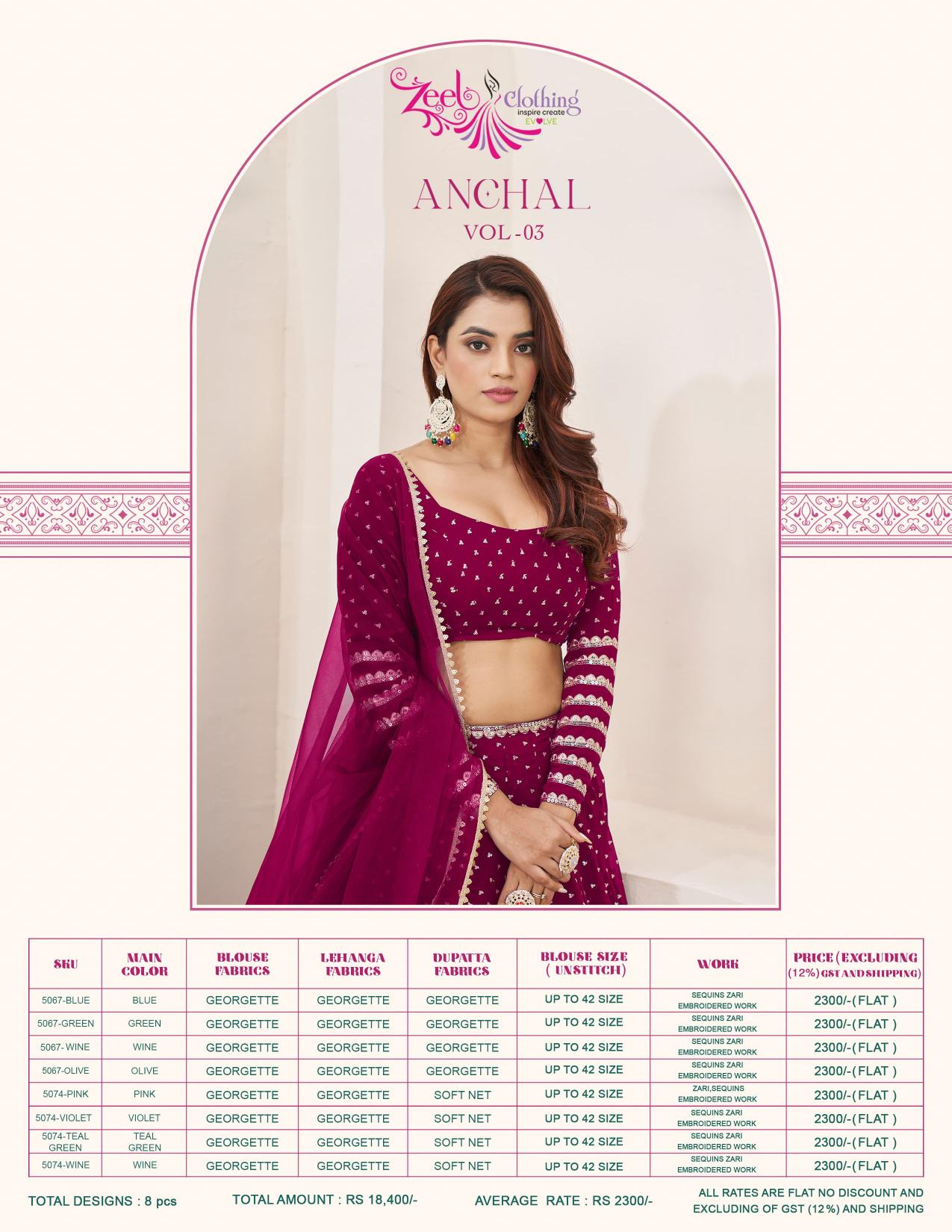 Zeel Anchal Vol 3 online lehenga choli in Wholesale Catalog