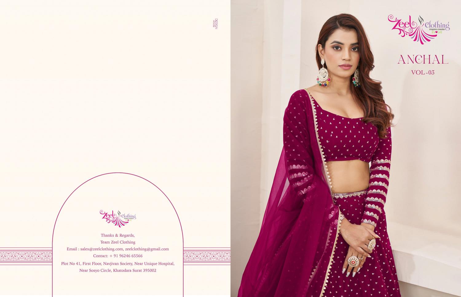 Zeel Anchal Vol 3 online lehenga choli in Wholesale Catalog