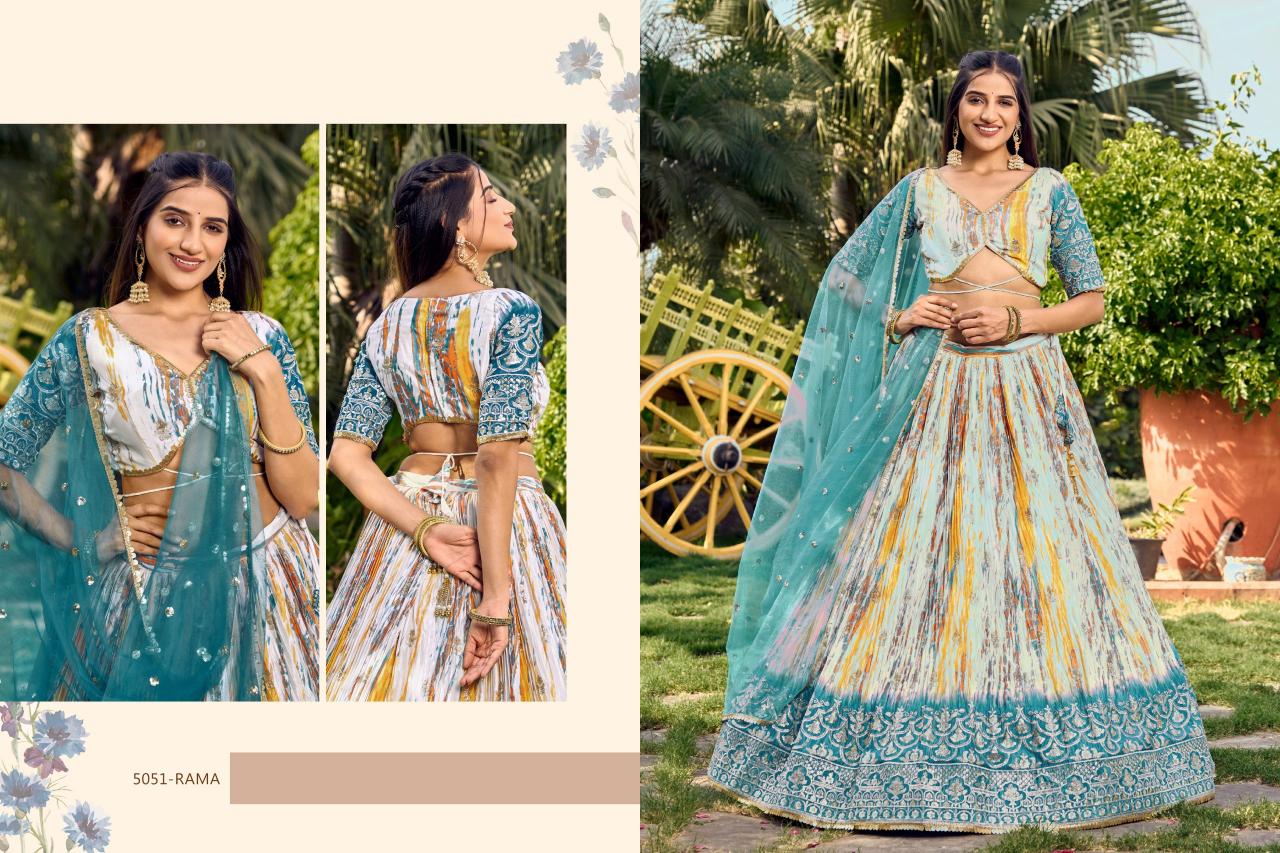 Zeel Lavanya Chinon Designer Silk Lehenga Wholesale Catalog