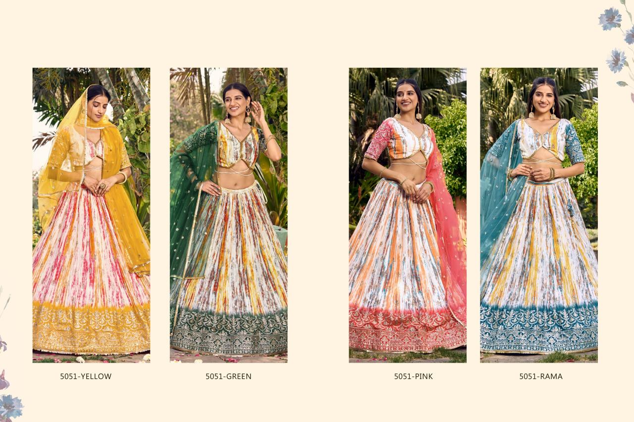 Zeel Lavanya Chinon Designer Silk Lehenga Wholesale Catalog