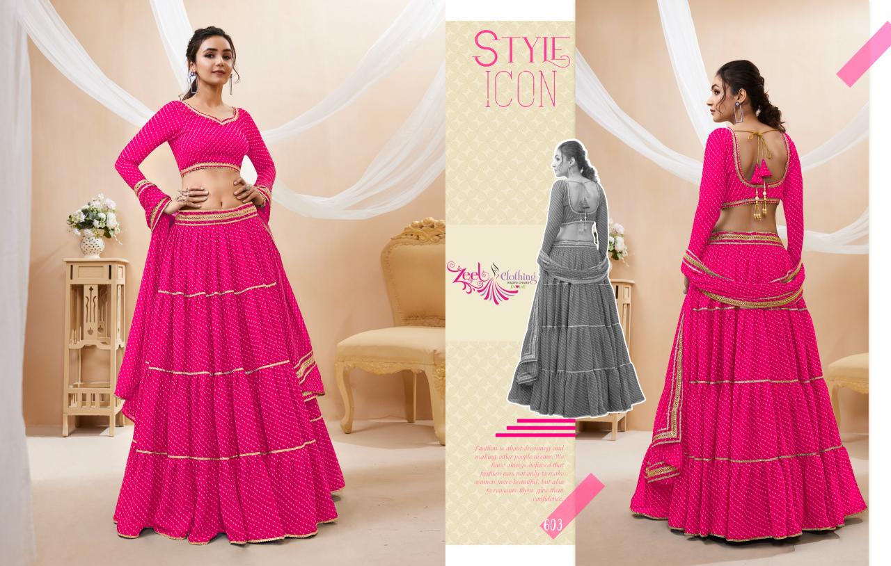 Zeel Lavish Vol 1 Georgette Designer Lehenga Wholesale Catalog