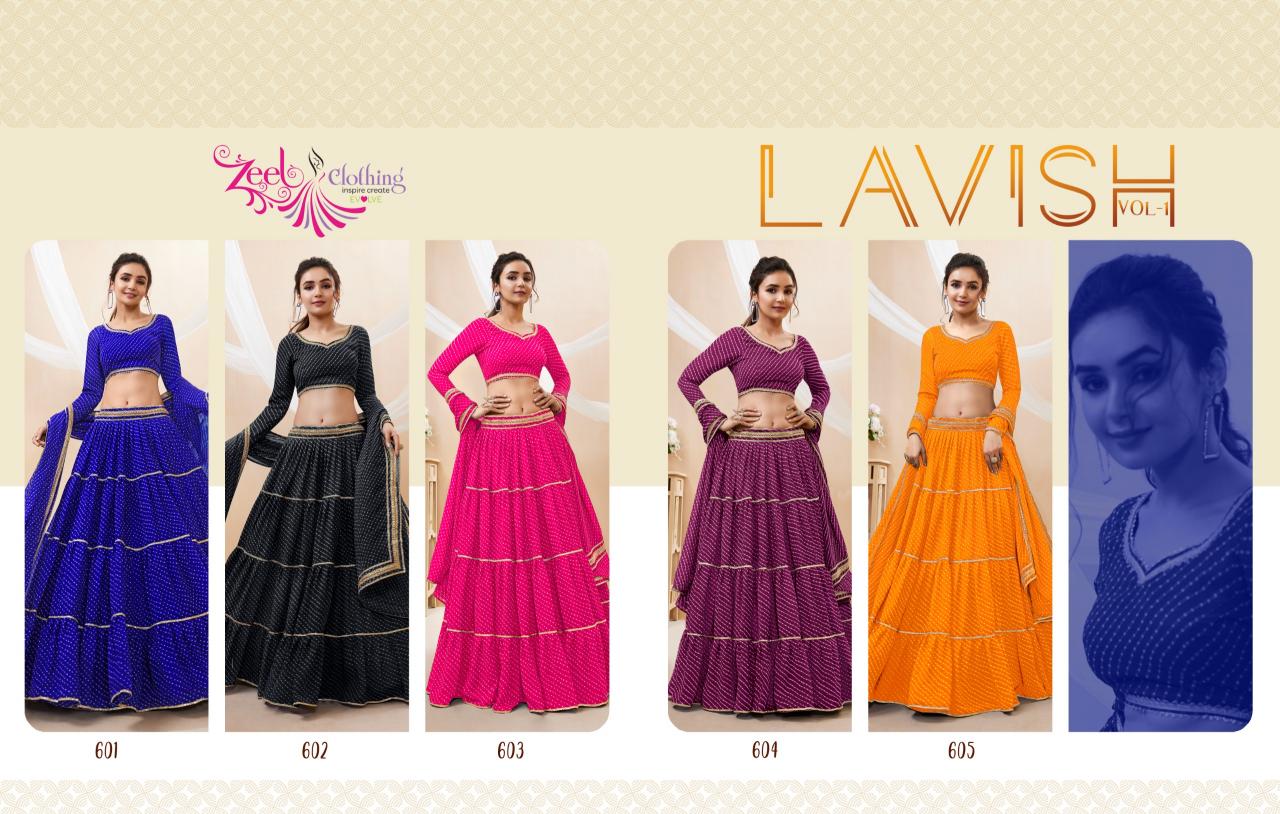 Zeel Lavish Vol 1 Georgette Designer Lehenga Wholesale Catalog