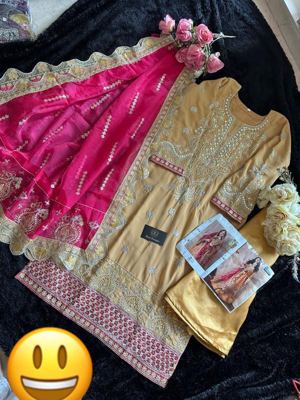 Ziaaz Designs 428 A Semi Stitched Pakistani Suit Wholesale Catalog