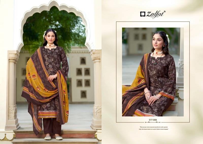 Zulfat Razia Cotton Printed Dress Material Wholesale catalog