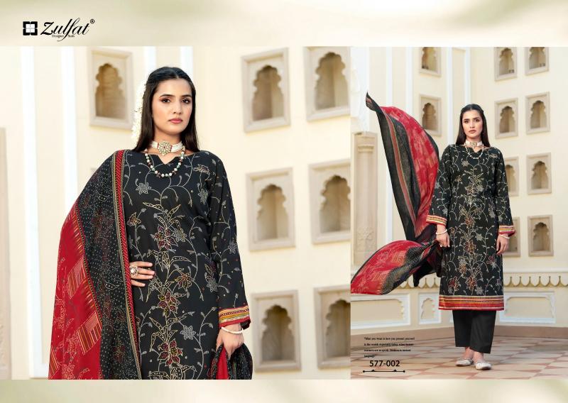 Zulfat Razia Cotton Printed Dress Material Wholesale catalog