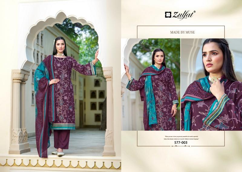 Zulfat Razia Cotton Printed Dress Material Wholesale catalog