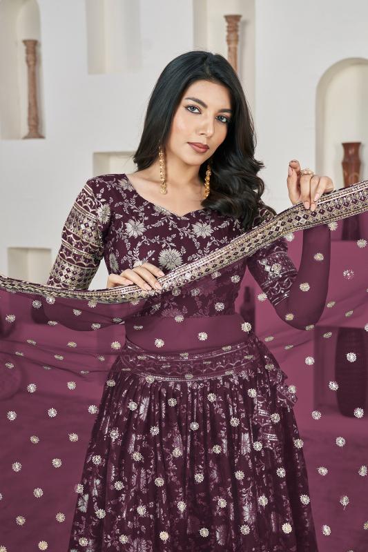 AALISHA VOL – 1 WINE 1019 Wholesale Lehenga Kolkata