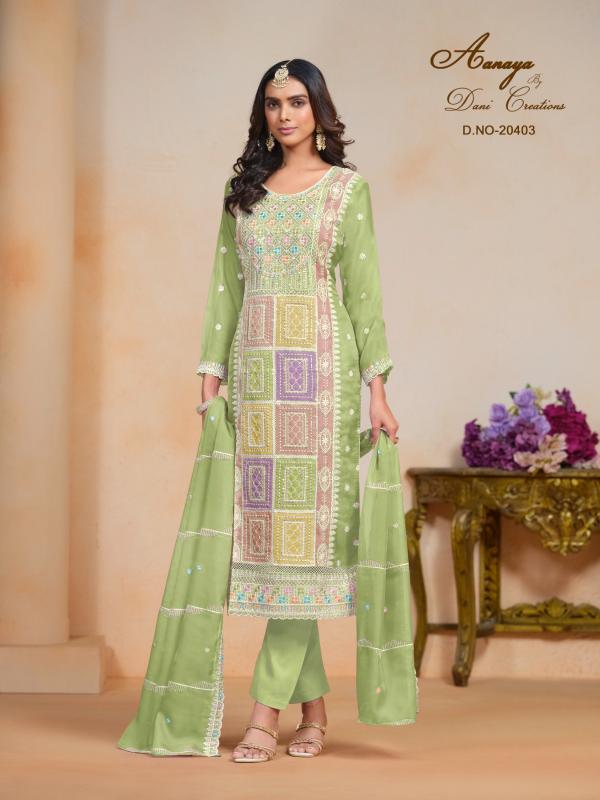 Aanaya Vol 204 Organza Salwar Kameez Wholesale Catalog