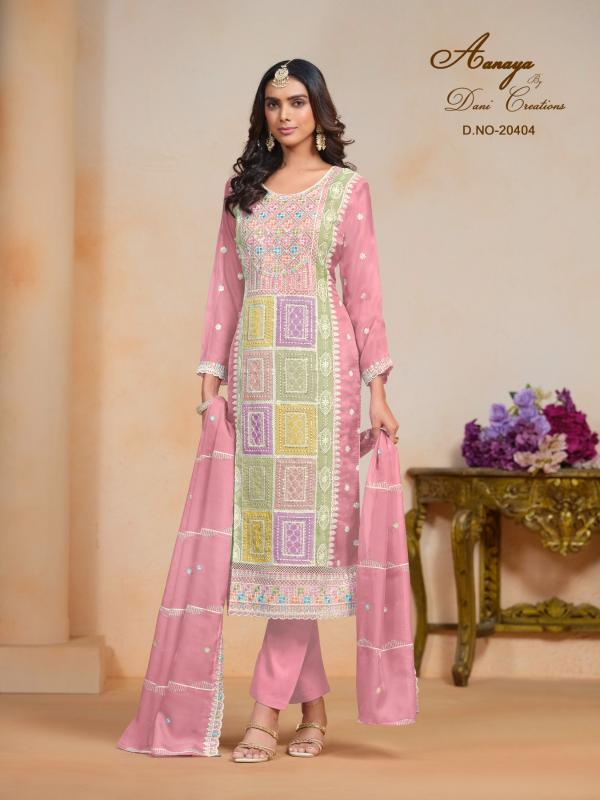 Aanaya Vol 204 Organza Salwar Kameez Wholesale Catalog