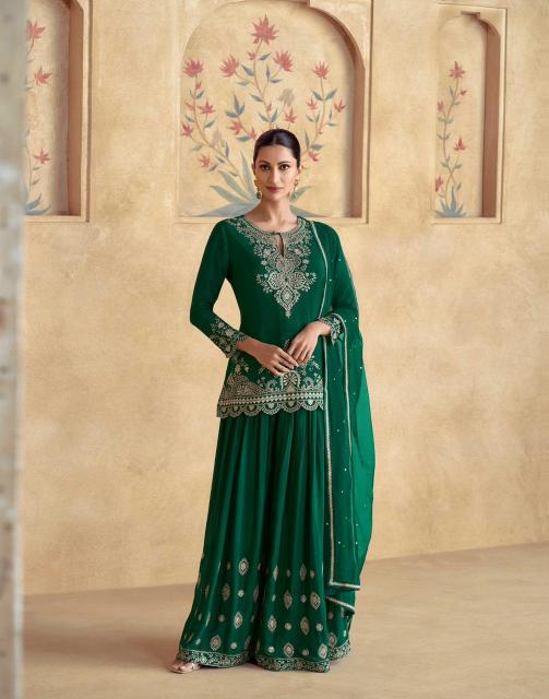Aashirwad Chakori Chinon Silk Salwar Kameez Wholesale Catalog