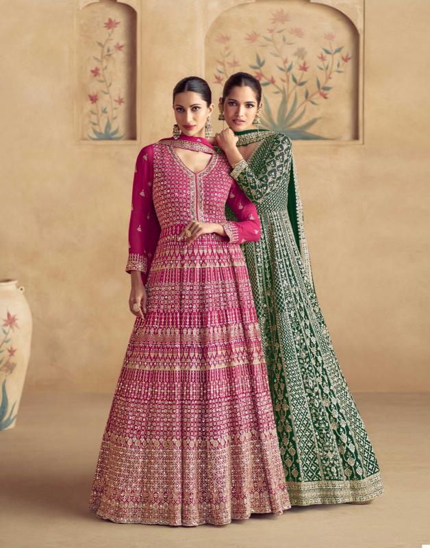 Aashirwad Maharani Georgette Gown Front Open Kurtis Online Shopping India