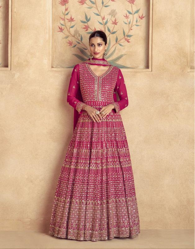 Aashirwad Maharani Georgette Gown Front Open Kurtis Online Shopping India