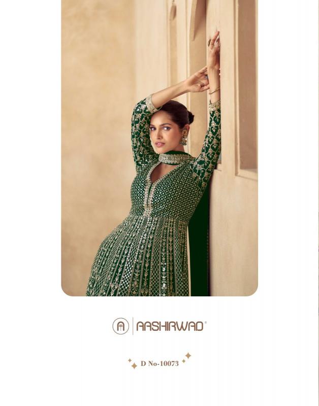 Aashirwad Maharani Georgette Gown Front Open Kurtis Online Shopping India