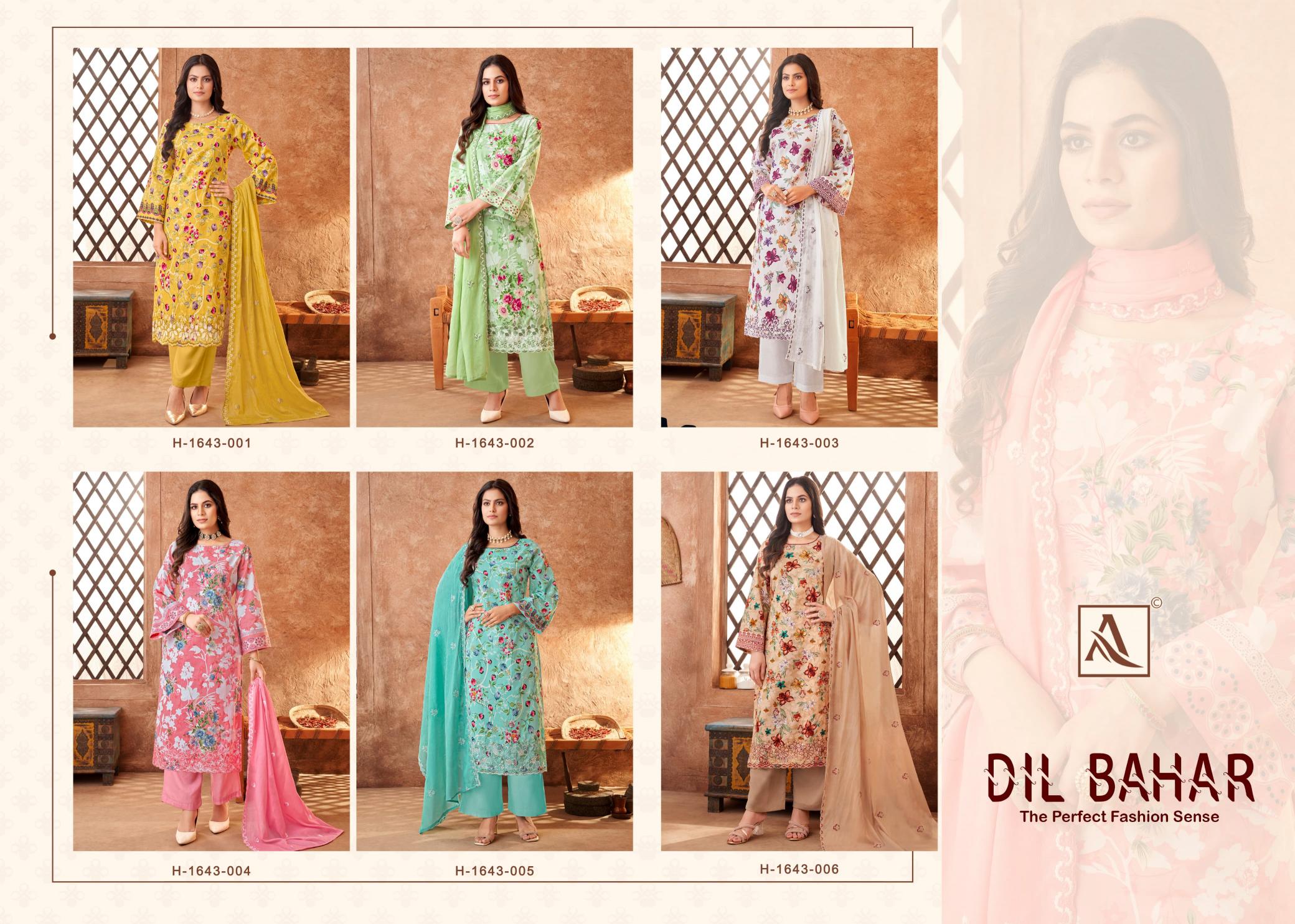 Alok Dil Bahar Embroidery Cotton Dress Material Wholesale Price in